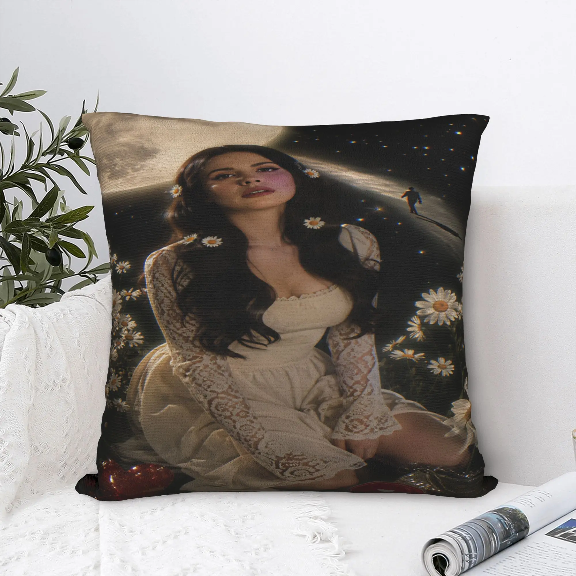 Lana Del Rey Singer Lizzy Grant  Pillow Case  Custom Pillow Cover For Sofa Bedroom Home Decor Kawaii Pillowcases