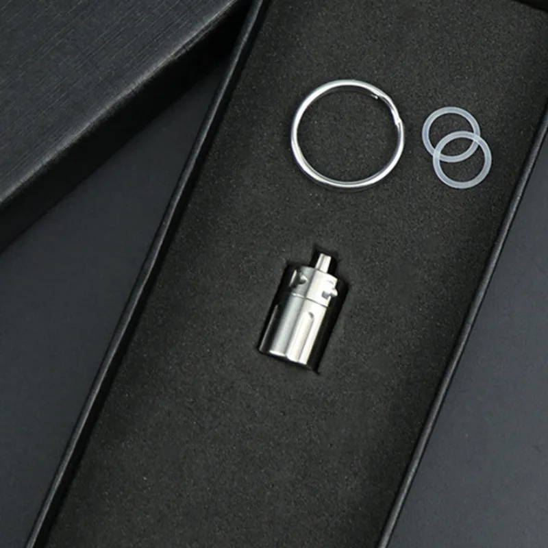 Titanium Alloy Pill Case Outdoor Travel Waterproof Pill Box Sealed Capsule Storage Container Bottle Multi-function Gadget EDC