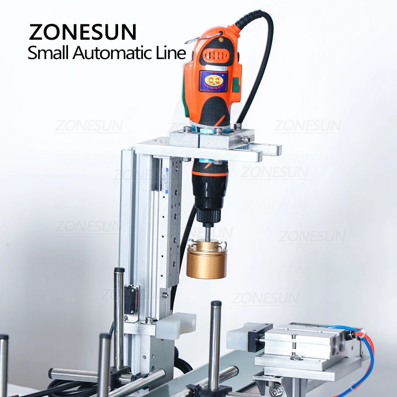 ZONESUN Small Automatic Filling and Capping Machine Bottle Cap Tightening Milk Cosmetics Liquid Filler Food Beverage ZS-MPXG1