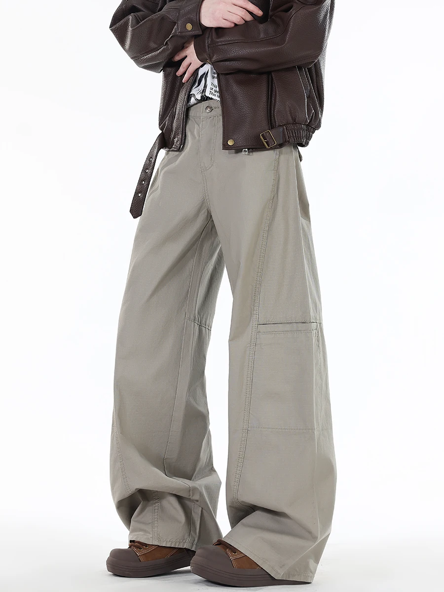 

Boyue Casual Waed Denim Pants Wide Leg Trousers for Men And Women with Knife Splicing Leisure Hip Hop Jeans