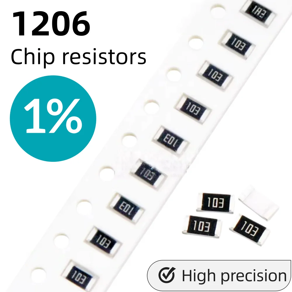 100pcs,1206 1% SMD Resistor 0R ~ 10M 1/4W 0R 0.1 1 10 100 150 220 330 ohm 1K 10K 2.2K 4.7K 100K 1R 10R 100R 150R 220R 330R 10M