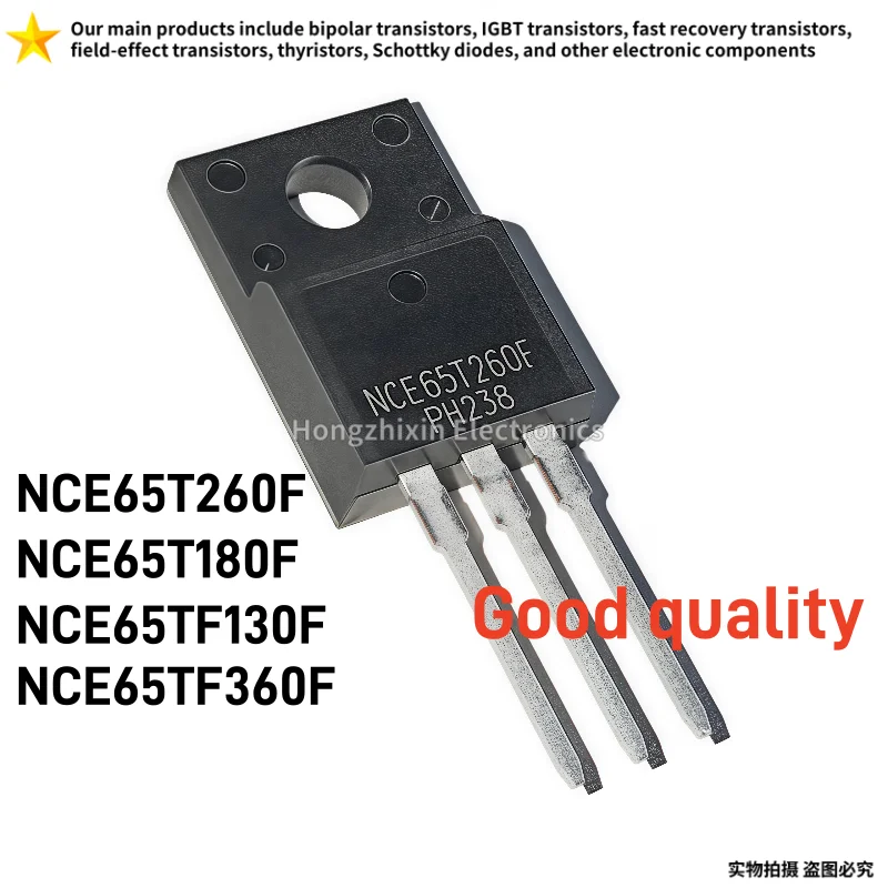 NCE65TF130F NCE65TF360F TO-220F 10PCS NEW NCE65T260F NCE65T180F MOS Field-effect transistor