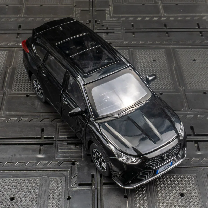 1:32 Toyota Crown Land Cruiser Liga Modelo de carro Coleção de ornamentos, portas e tampa do motor, porta-malas pode abrir, brinquedo de energia infantil