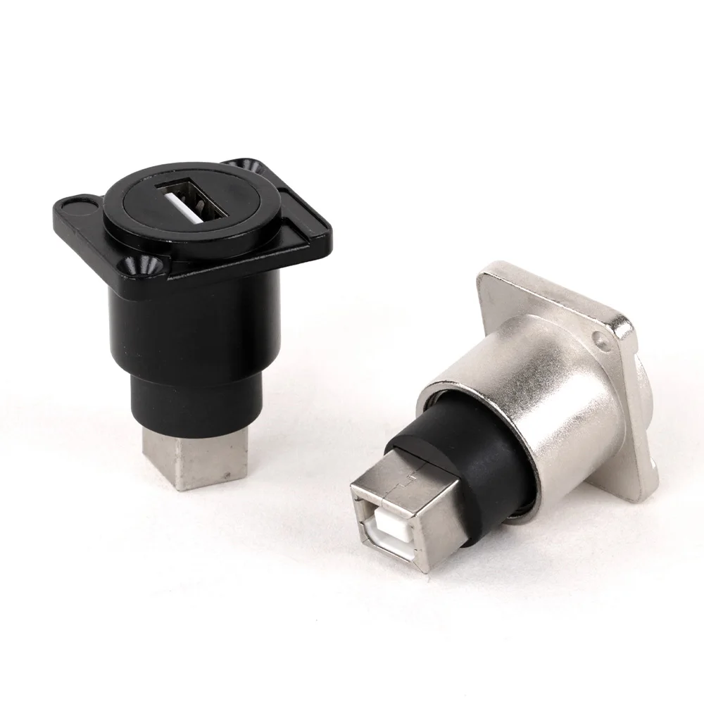 1pc Industrial D Type USB2.0/3.0 A to B Module Converter Adapter Female Chassis Panel Mount Socket Data Connector Soldering Free