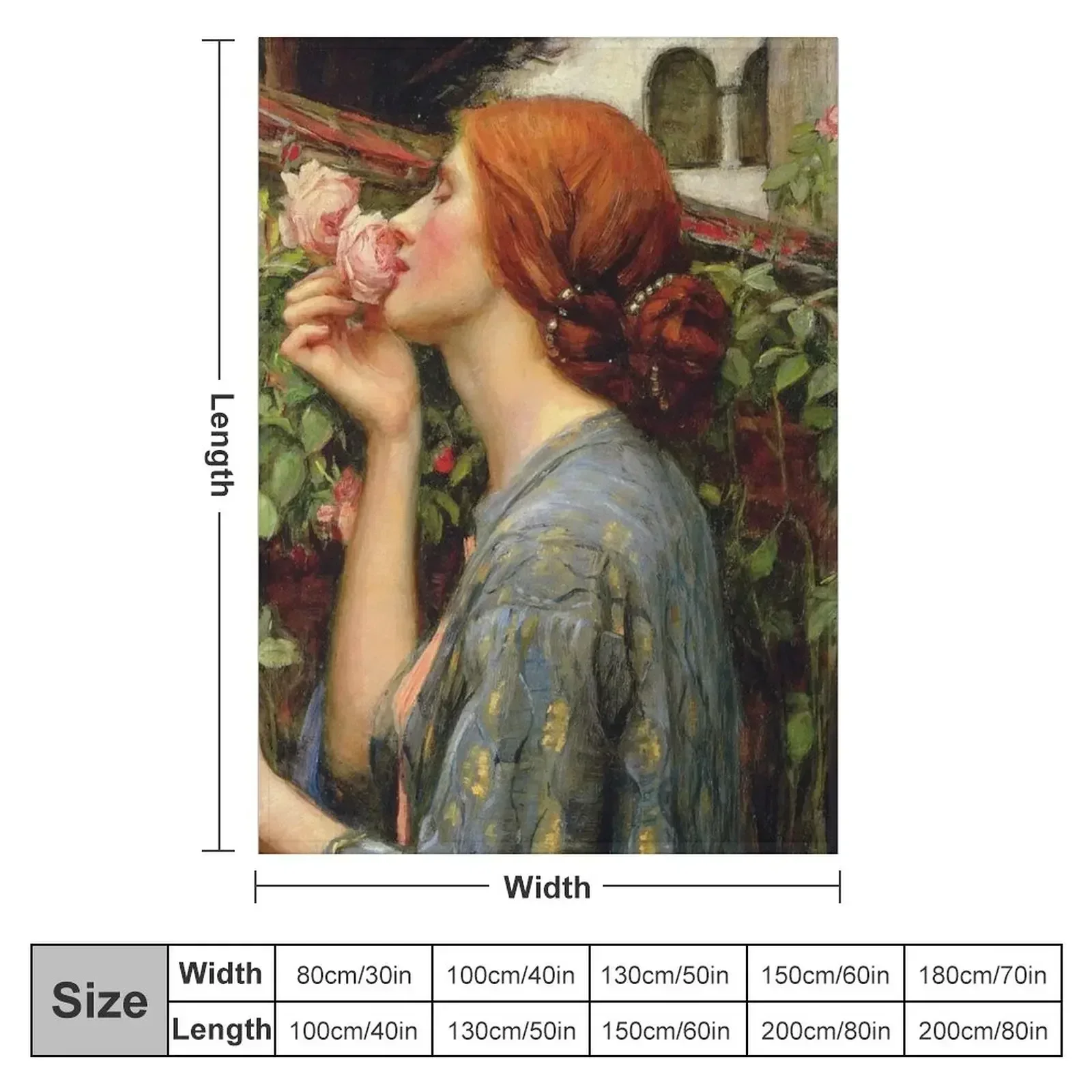 The Soul of the Rose -John William Waterhouse Throw Blanket for sofa Extra Large Throw Baby sofa bed Blankets