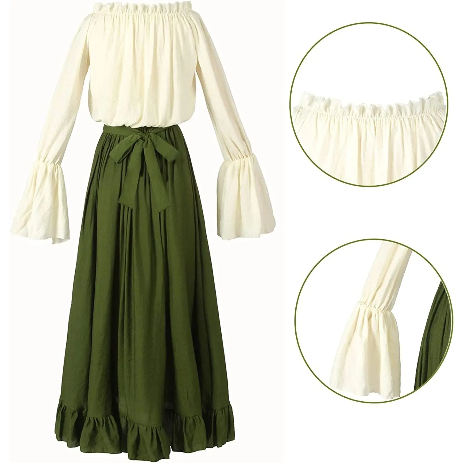 Renaissance-Zeit Damen Dr. Halloween Vintage mittelalterlicher Cosplay-Rock Frühling 2023, Faion, ethnisches Bühnenkostüm