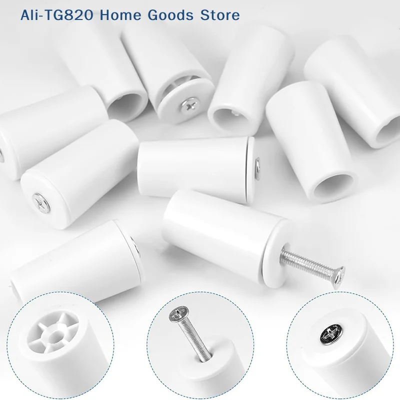 [TG820]8pcs White Plastic Blind Stoppers Smooth Compact Roller Shutter Repair Curtains Accessories Window Blind Stopper Parts view 2