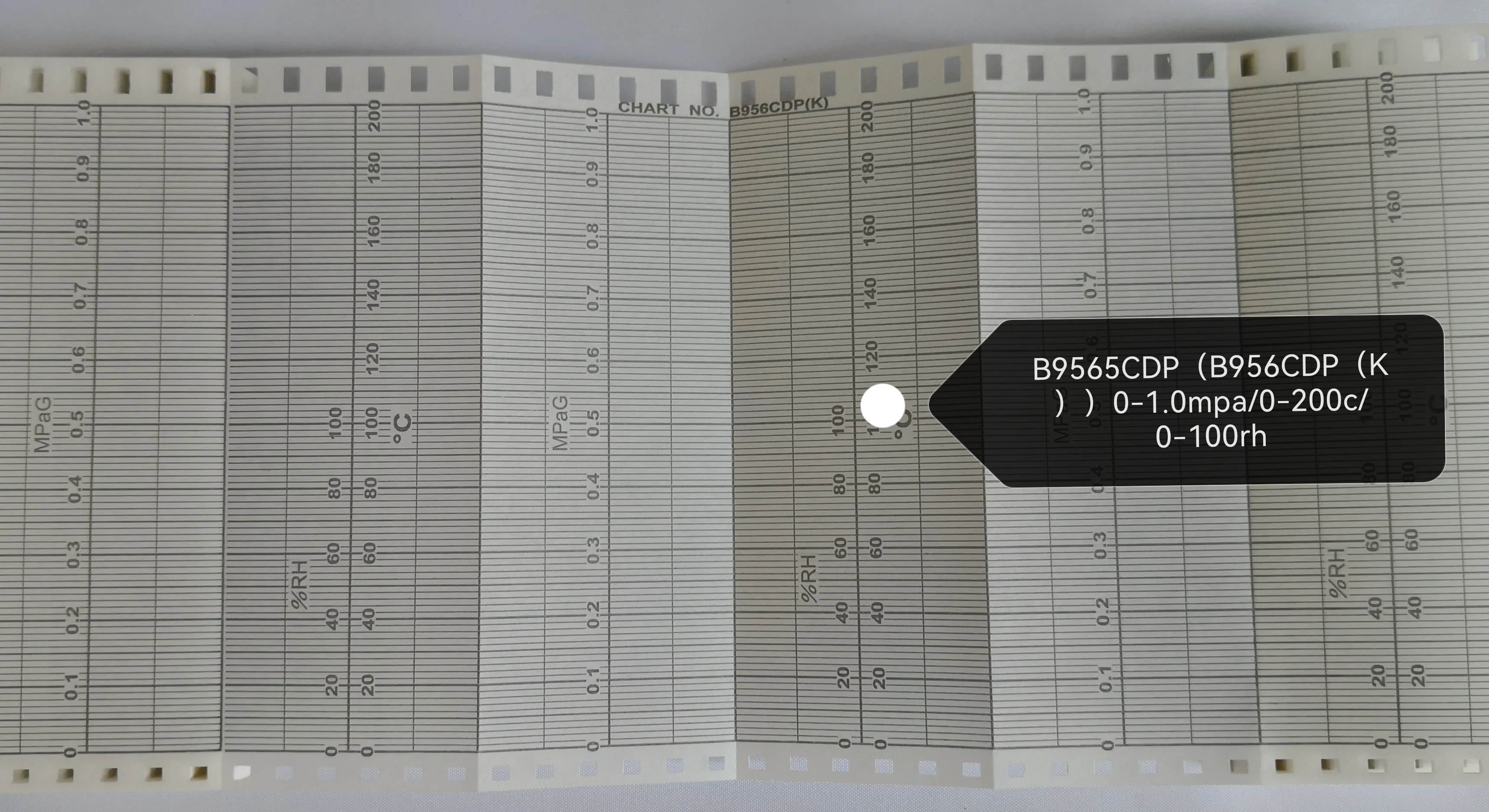 Yokogawa Grafiek Recorder Chromalog T Z-FOLD Kaart Papier B956cdp