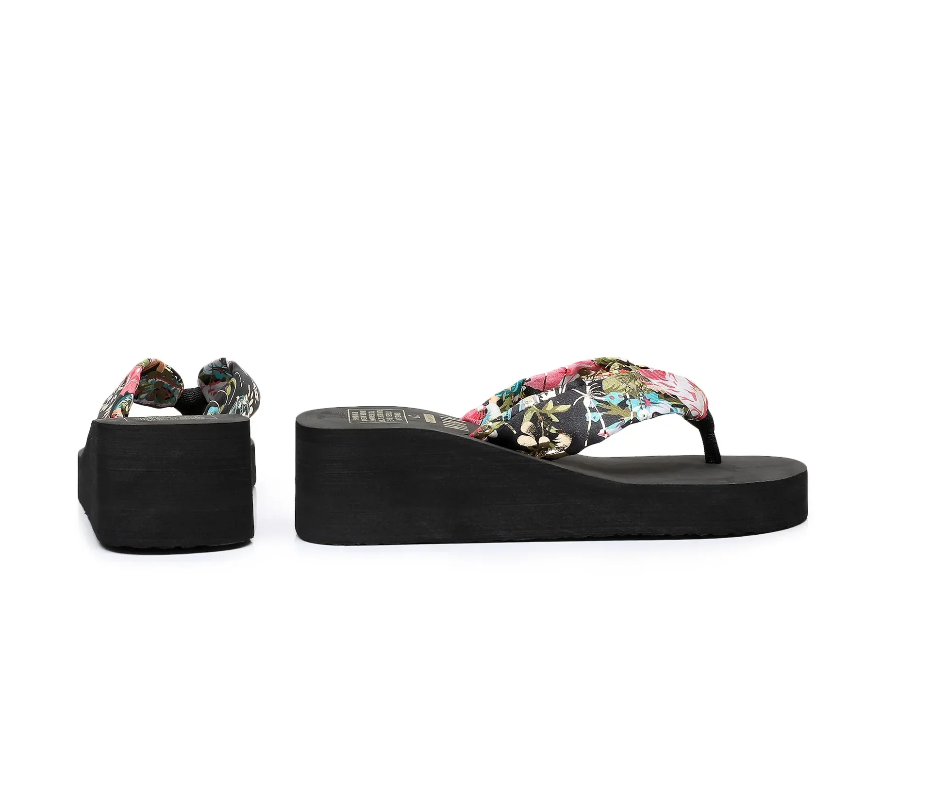Damen Flip-Flops Sommer Strand Plateau-Slipper Lässige Outdoor-Keilsandalen Sommer Damenschuhe – Detail 31