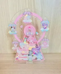 Sanrio-noria acrílica Kuromi Hello kitty Mymelody Pachacco, tarjeta de juego educativa para niños, juguete de rompecabezas 3d Diy, regalo de cumpleaños