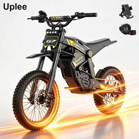 Uplee G7 Electric Dirt Bike 4500W Peak&Up to 60 Miles 50MPH 48V 28.6Ah Battery E-Bike 14/12" Fat Tire Electric Motorcycle