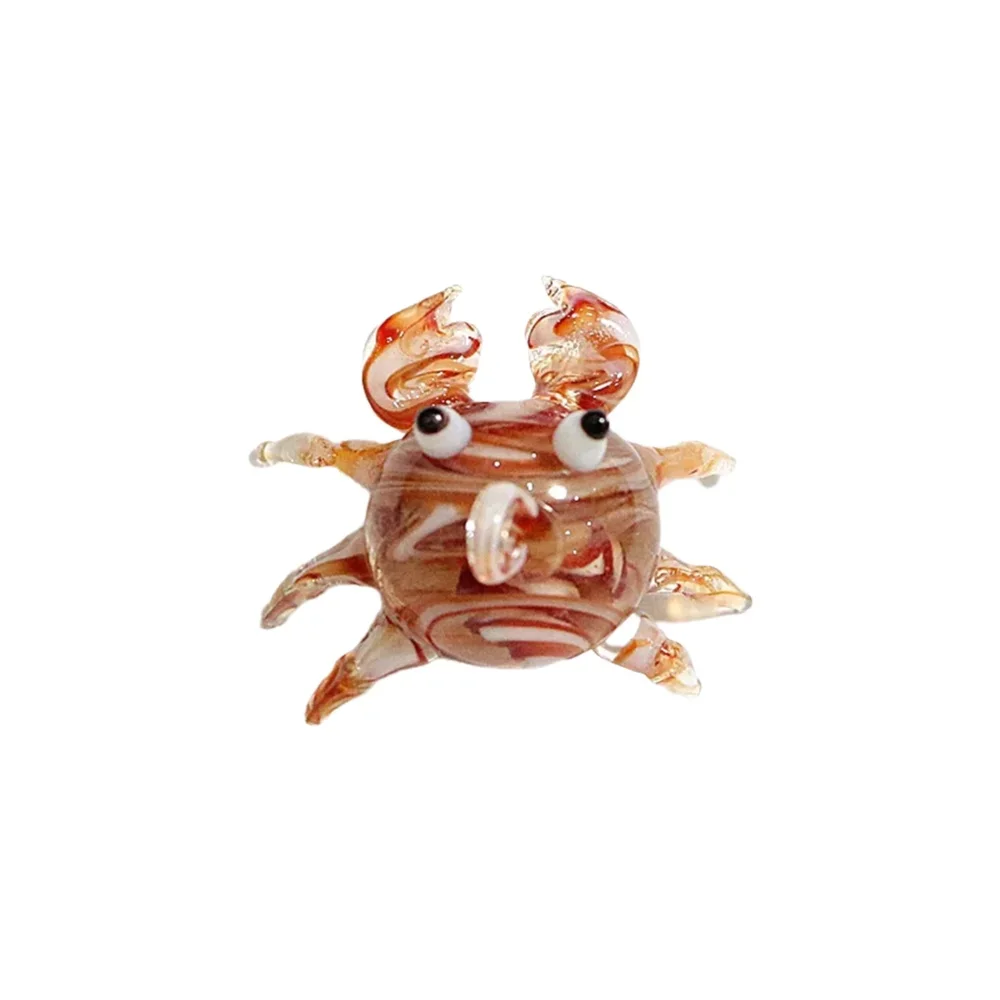 

Floating Glass Sea Animal Art Pendant Christmas Color Cute Bubble Crab Mini Figurines Aquarium Fish Tank Decor Charm Accessories