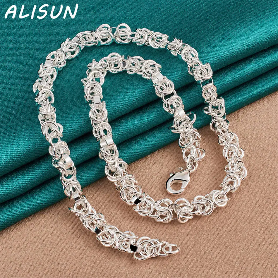 

ALISUN 925 Sterling Silver 45cm Hollow Chain Necklace For Women Man Charm Trend Birthday Gifts Fashion Party Fine Jewelry