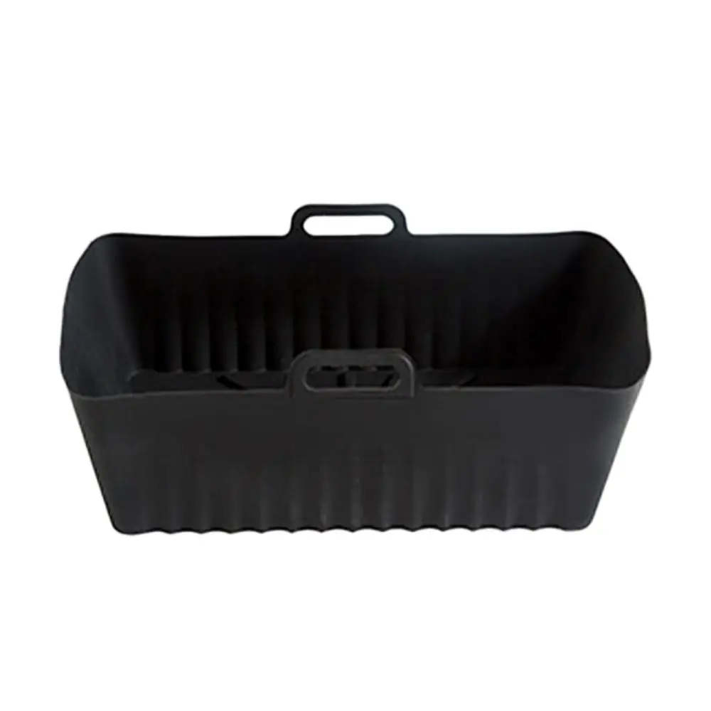 بطانات مقلاة هوائية من السيليكون قابلة لإعادة الاستخدام لـ 4-7 QT مع بطانة فرن بمقبض أسود وأحمر سلة مقلاة هوائية حصيرة للميكروويف #4