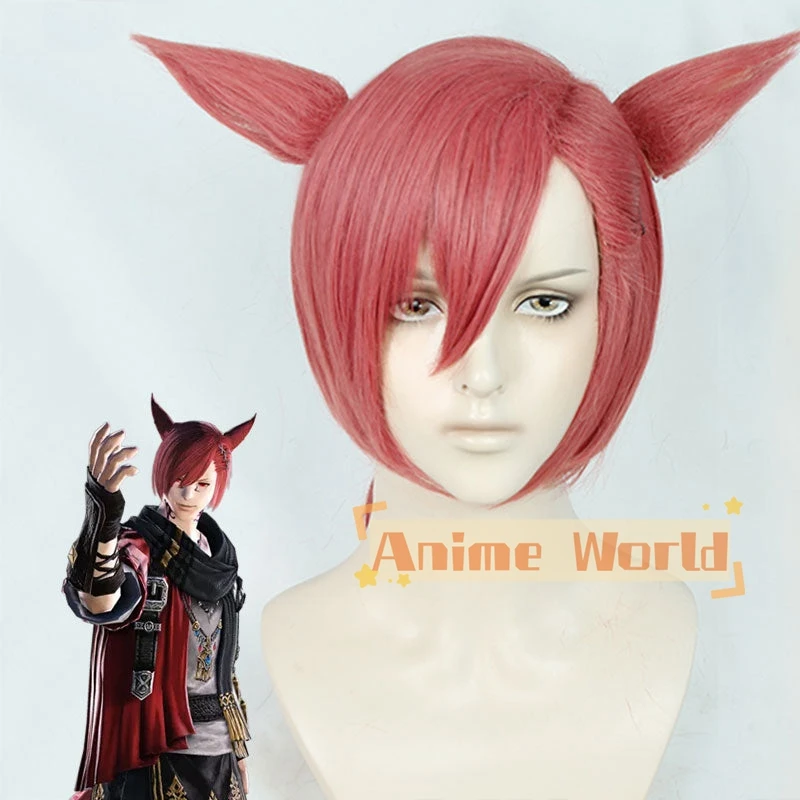 

Final Fantasy XIV G'raha Tia Cosplay Wig Halloween Synthetic Hair Heat