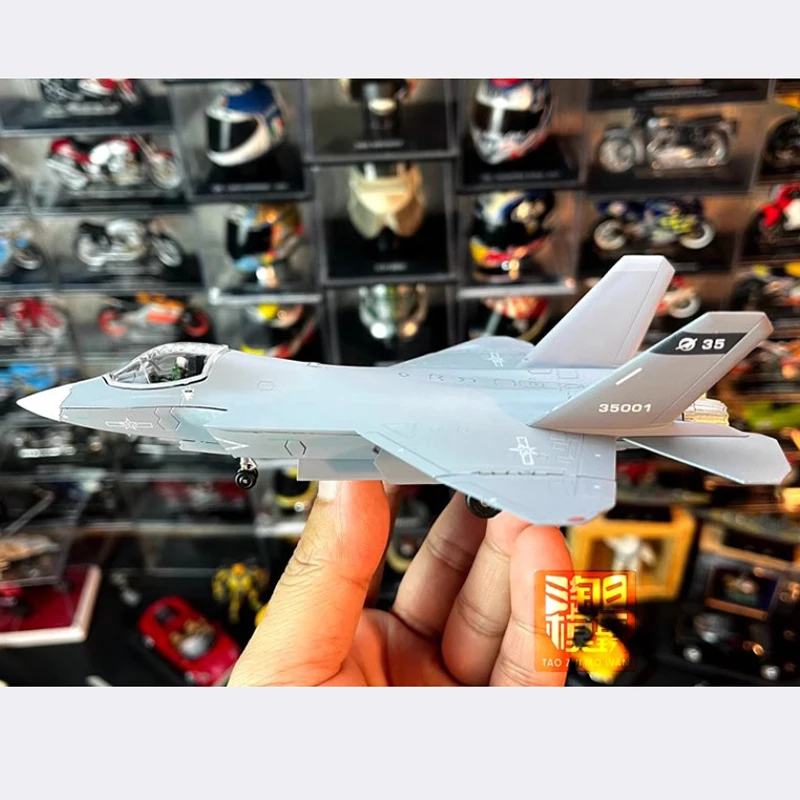 Diecast 1:100 Scale J-35 stealth fighter Alloy Finished Simulation Model Static Decoration Souvenir Gifts For Adult Boy