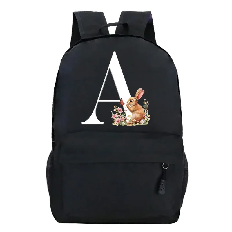 New Bunny English Alphabet Backpack for Girls Cartoon School Bags Kids Satchels Kindergarten Bookbag Mochila Infantil Escolar