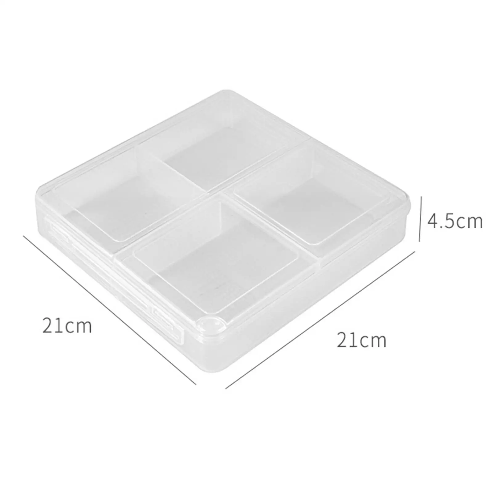 2x Transparent Food Storage Container-with Durable Lids Separate Stackable Plastic Organizer Food Holder for Pantry image 3