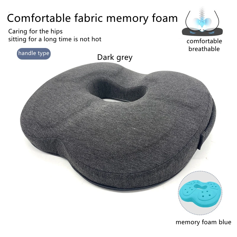 3D Orthopedic Seat Cushion Memory Foam Breathable Office Cushion Tailbone Waist Pain Relief Protect Lumbar Cushion Home Car Seat