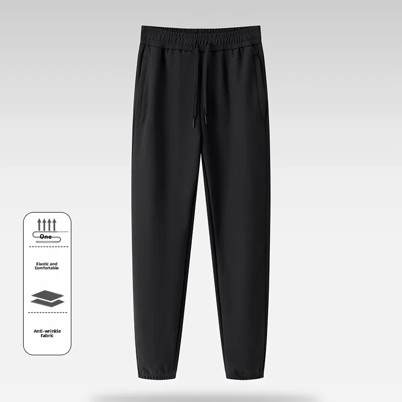 

Loose Men's Casual Fashion Elastic Waist Drawstring Spring Autumn New Style Sweatpants High Waist Basic Popular Long Pants