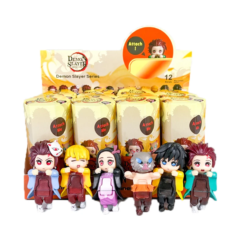 

Высокое качество Demon Slayer Series слепая коробка украшение автомобиля экран настольного компьютера Купидон модная кукла Рождественский подарок мини-фигурка