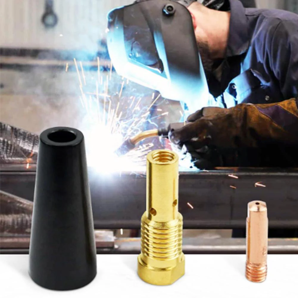 

4 Pcs MIG Welding Flux Core Gasless Nozzle, MIG Welder Accessories, Welding Parts Protective Nozzle Compatible For 15AK 14AK FC