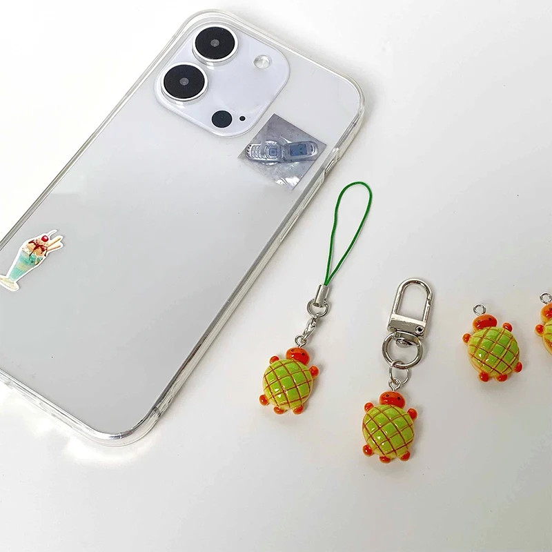 Lovely Turtle Phone Lanyard Keychain Cartoon Turtle Phone Chain Keyring Pendant Camera Earphone Case Charms Couple Gift