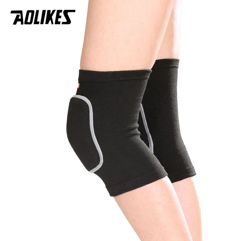 AOLIKES 1 Pair Non-Slip Knee Brace Soft Knee Pads Breathable Knee Compression Sleeve for Dance Volleyball Basketball Running