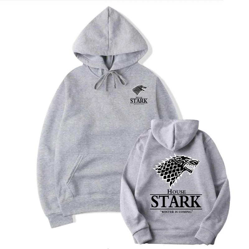 2025ハウス・スターク メンズ プリント パーカー ヒップホップ ストリートウェア カジュアル ファッション 春秋 ファッション フード付きパーカー