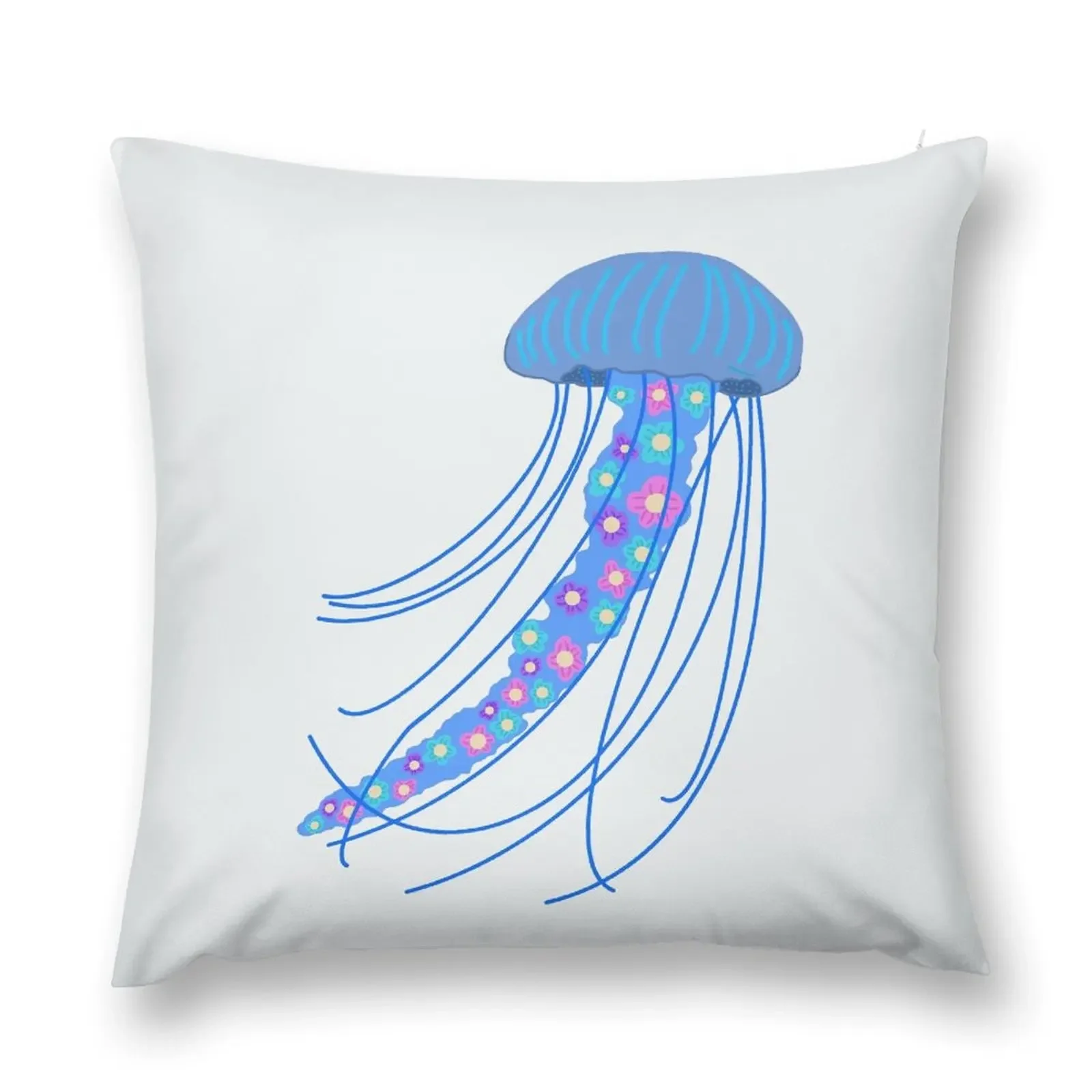 

Flower Jellyfish Throw Pillow Anime Custom Cushion Photo Rectangular Cushion Cover pillow