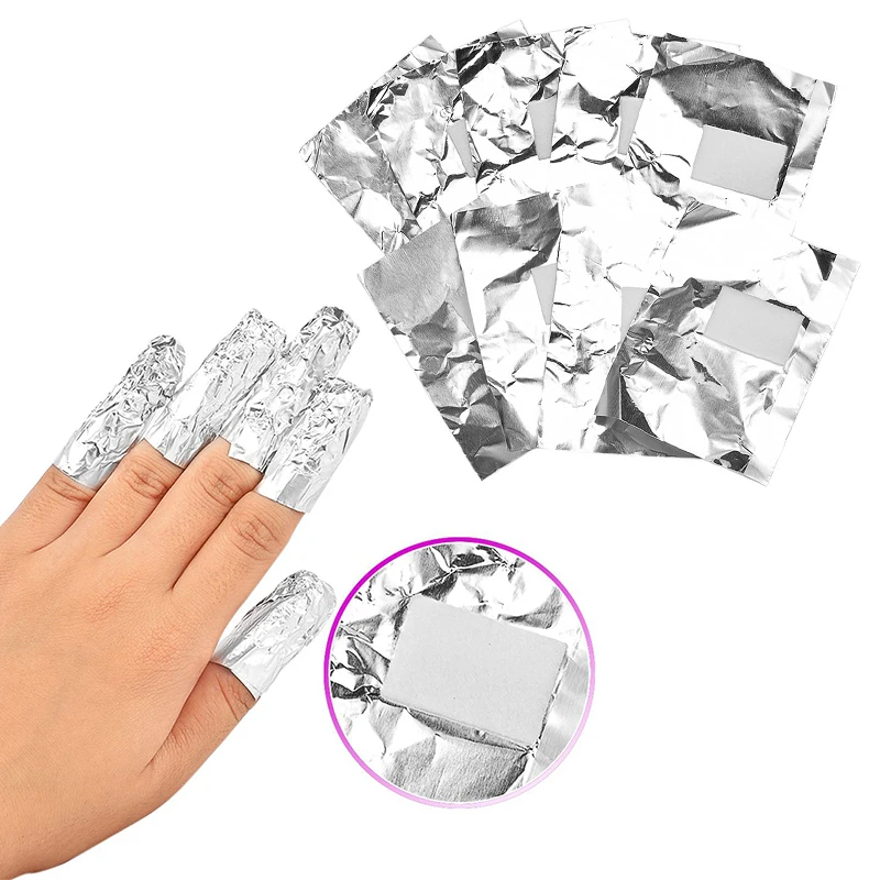 lot Aluminium Foil Nail Art Soak Off Acrylic Gel Polish Nail Removal Wraps Remover Makeup Tool Easy Cleaner Nail Remover