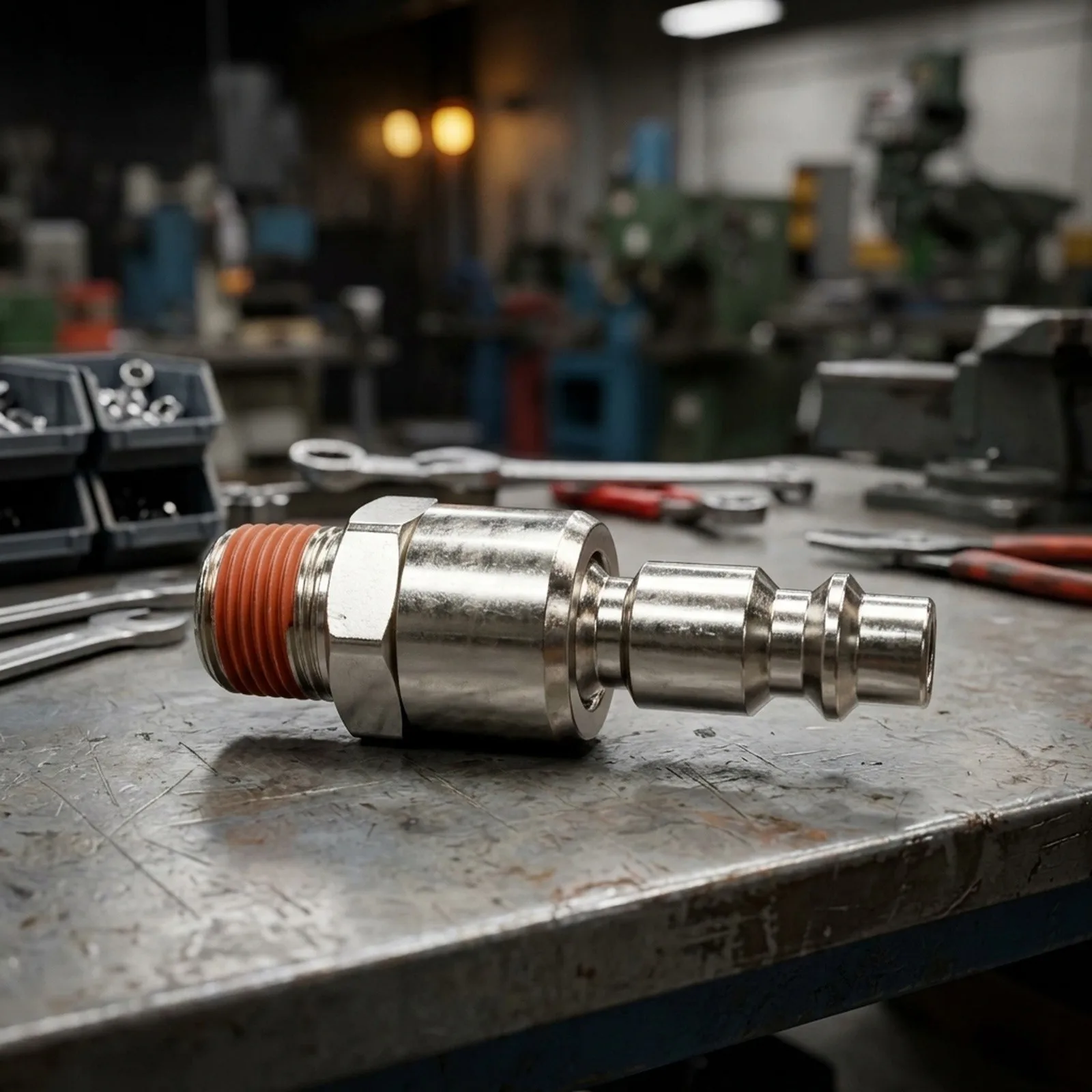 Pneumatic Rotary Union Air Connector Built to Match 1/4 NPT US Standard Dimensions Nickel Plated Iron for Functional Reliability