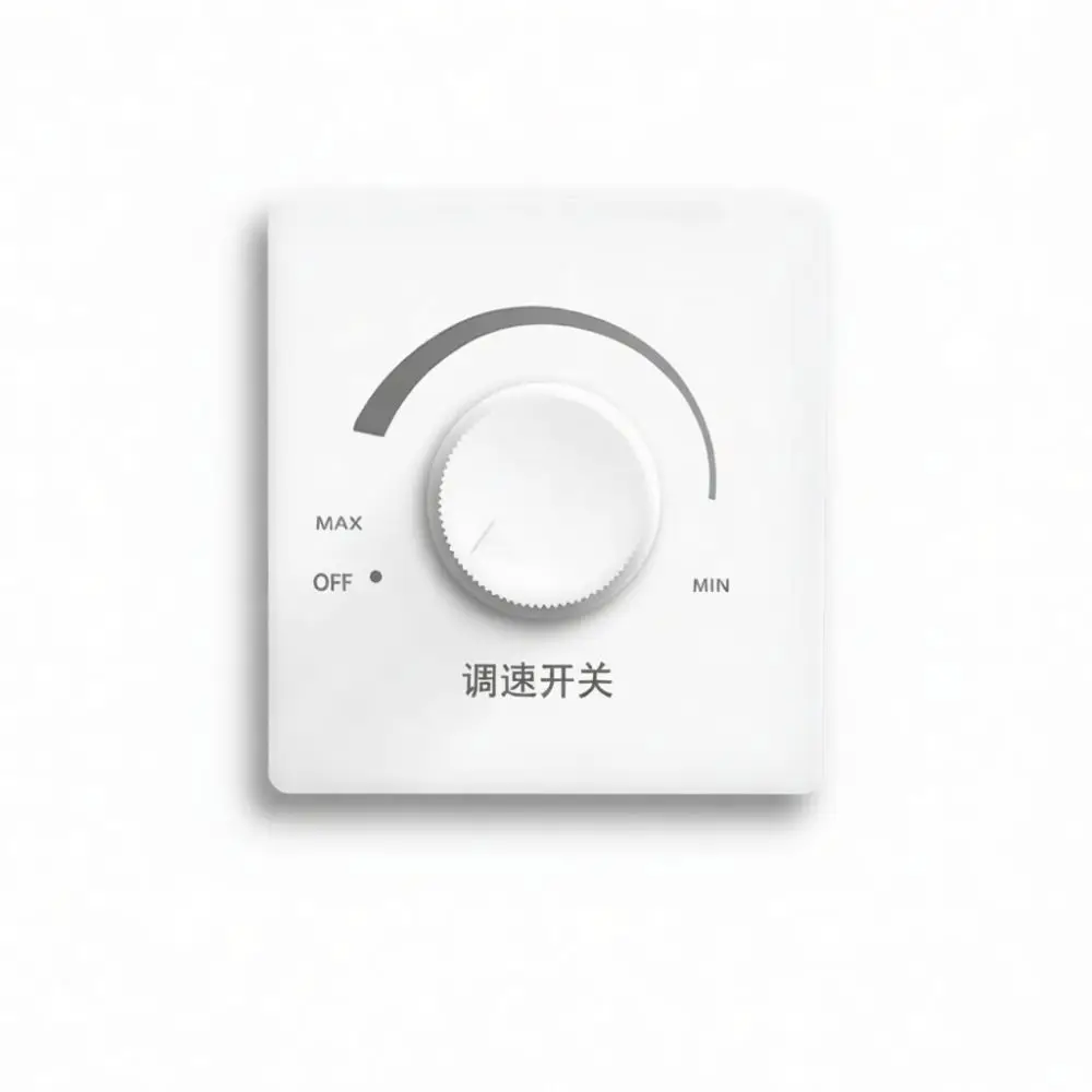 Wall Fan Speed Controller Stepless Regulator Knob Switch Ceiling Ventilator Dimmer Control Panel For Home Office Surface Flush
