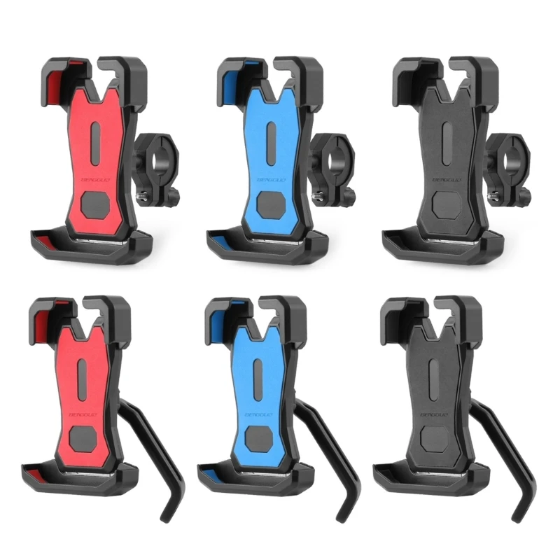 

Motorcycle Phone Holder 360 Degree Rotating Handlebar/Rearview Mount Phone Cradles Scooter Bike Shockproof Stand