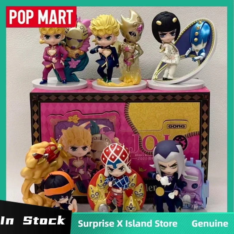 

Popmart Jojo'S Bizarre Adventure Golden Wind Series Слепая коробка Модели Jojo Настольный декор Украшения Таинственная коробка Модные детские игрушки Подарки
