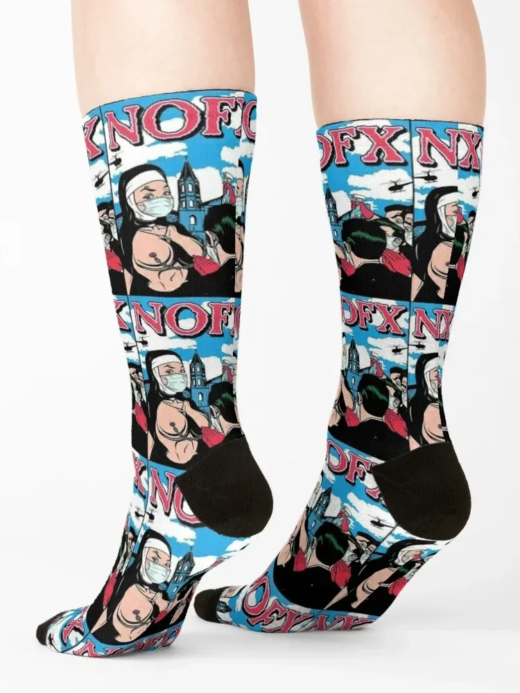 nofx logo essential Socks hip hop anime sheer warm winter Socks Men Women's