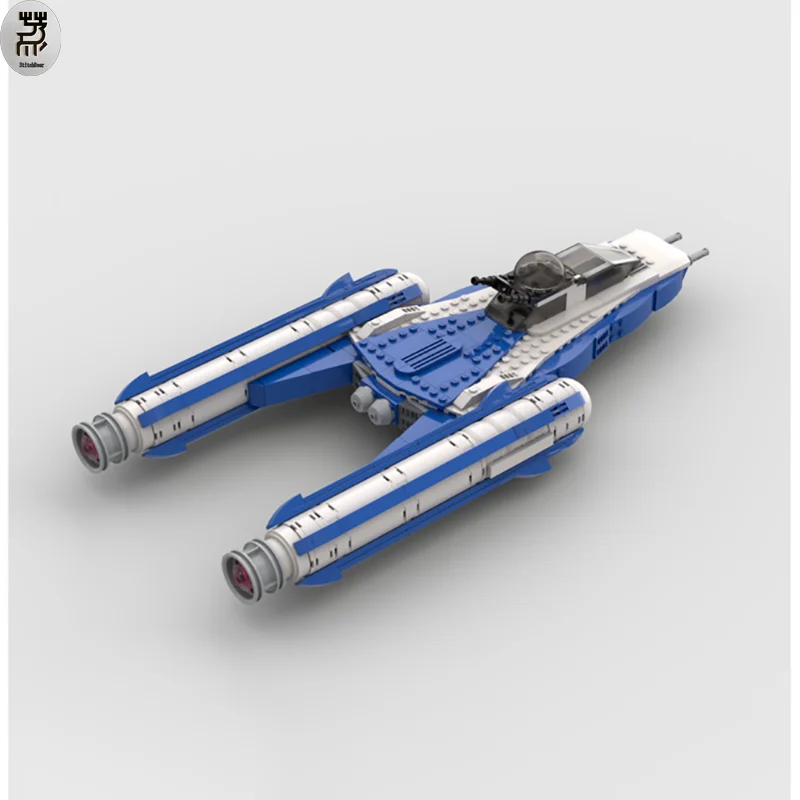 MOC klon bombowiec Sci-fi Model statku kosmicznego klocki do budowania DIY Model blokuje prezent dla dzieci kompatybilny z 75248 75297 75300 75192