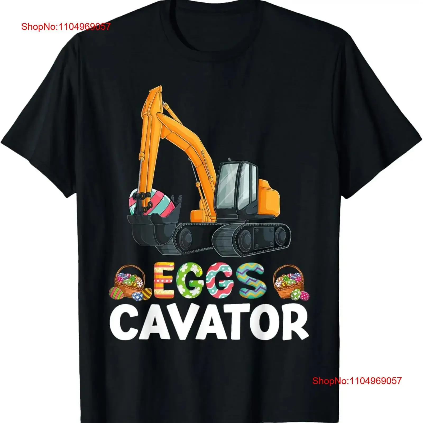 

Easter Egg Hunt Toddlers Constructions Trucks Boys Children T Shirt vintage Washed Casual Top For Everyday Wear Unisex graphic