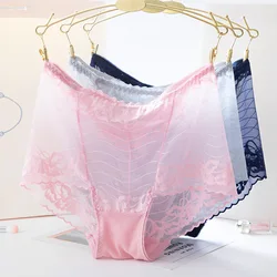 [85.00Kg Wearable] Sexy Lace Women'S Underwear Mid Waist Traceless Transparent Soft Comfortable Hollow Women'S Pants