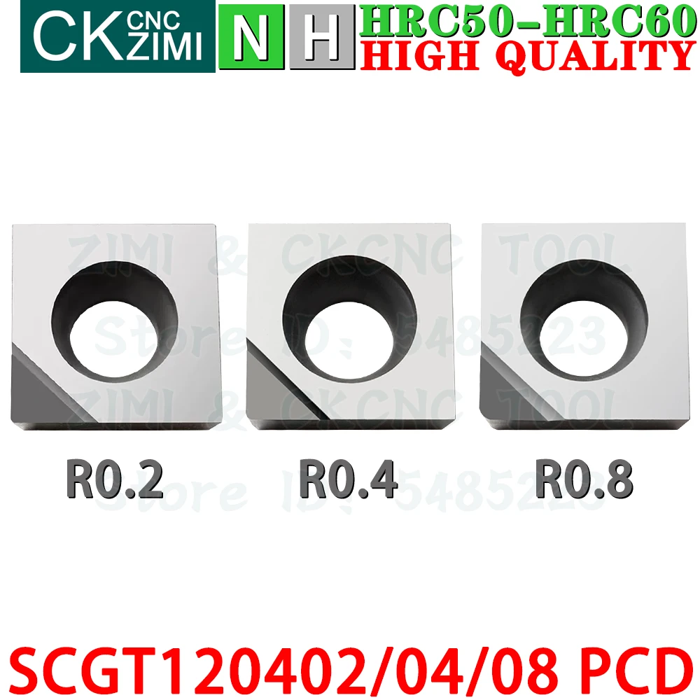 SCGT120402 PCD SCGT120404 PCD SCGT120408 PCD Пластины PCD Алмазные пластины для токарной обработки Инструменты Механический с SCGT1204 SCGT 1204 PCD ЧПУ Токарный станок для резки металла Инструменты для меди, алюминия