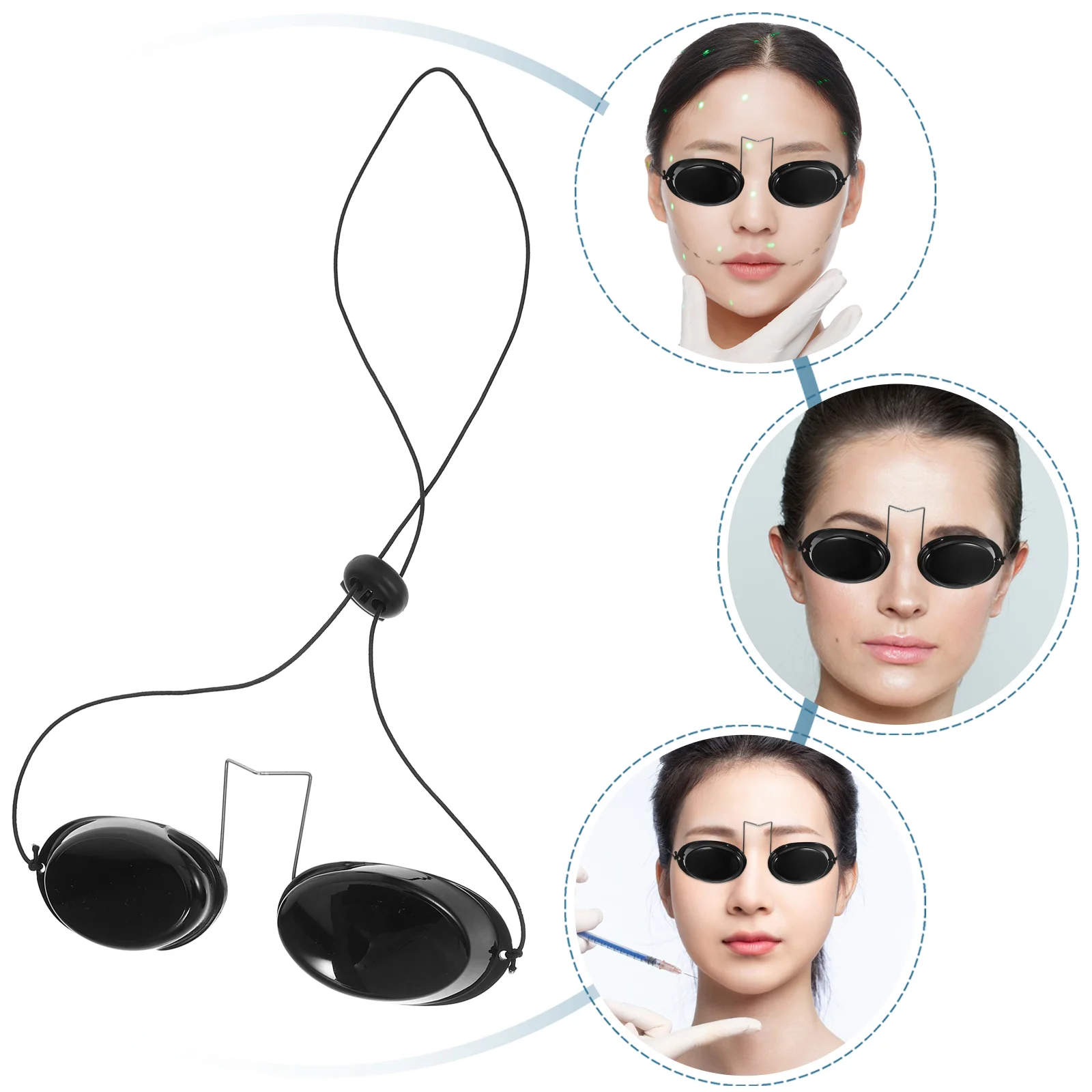 Beauty Rejuvenation Eye Mask Goggles Practical Sunbathing Protection Black Glasses Material: Polycarbonate Blinder