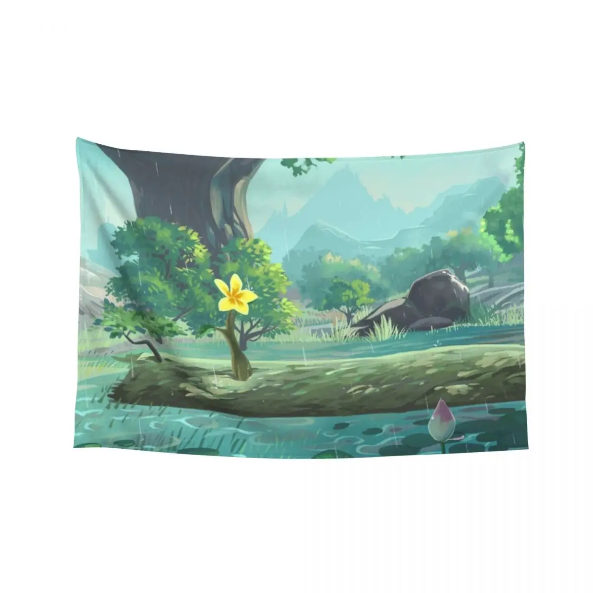 

Keya Pond Korok Flower Tapestry Custom Outdoor Decoration Funny House Decorations Tapestry