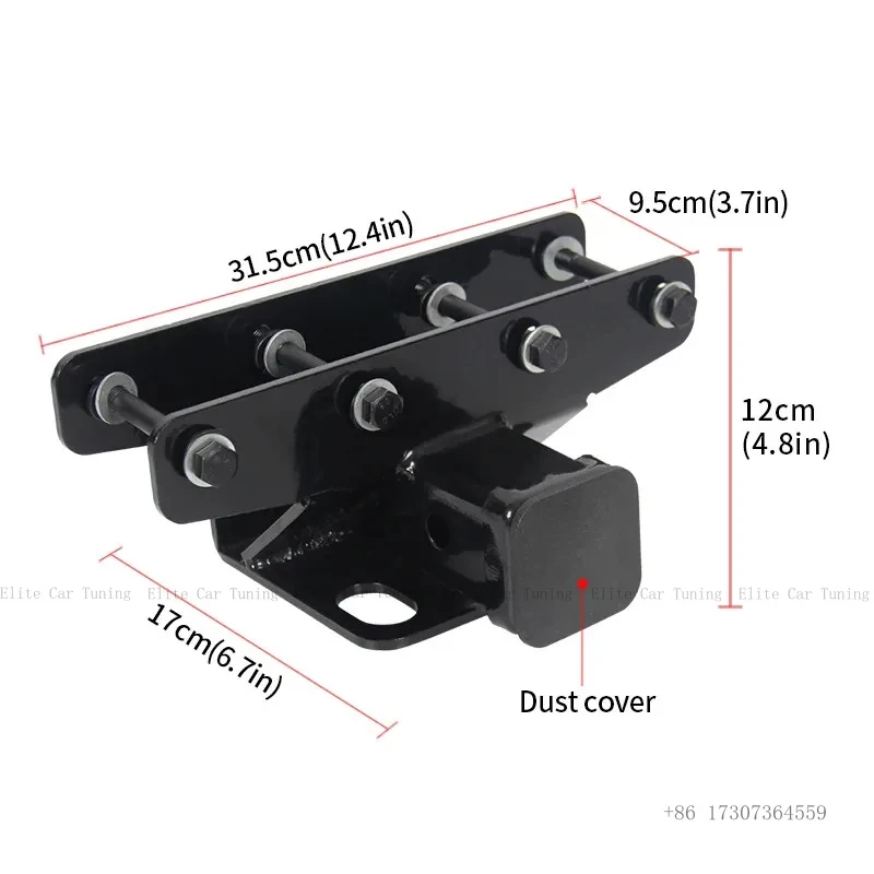 Modification of 2-inch square Mouth Base for  JK/JL 4x4 off Road Accessories Convenient to Use Trailer Hook Device