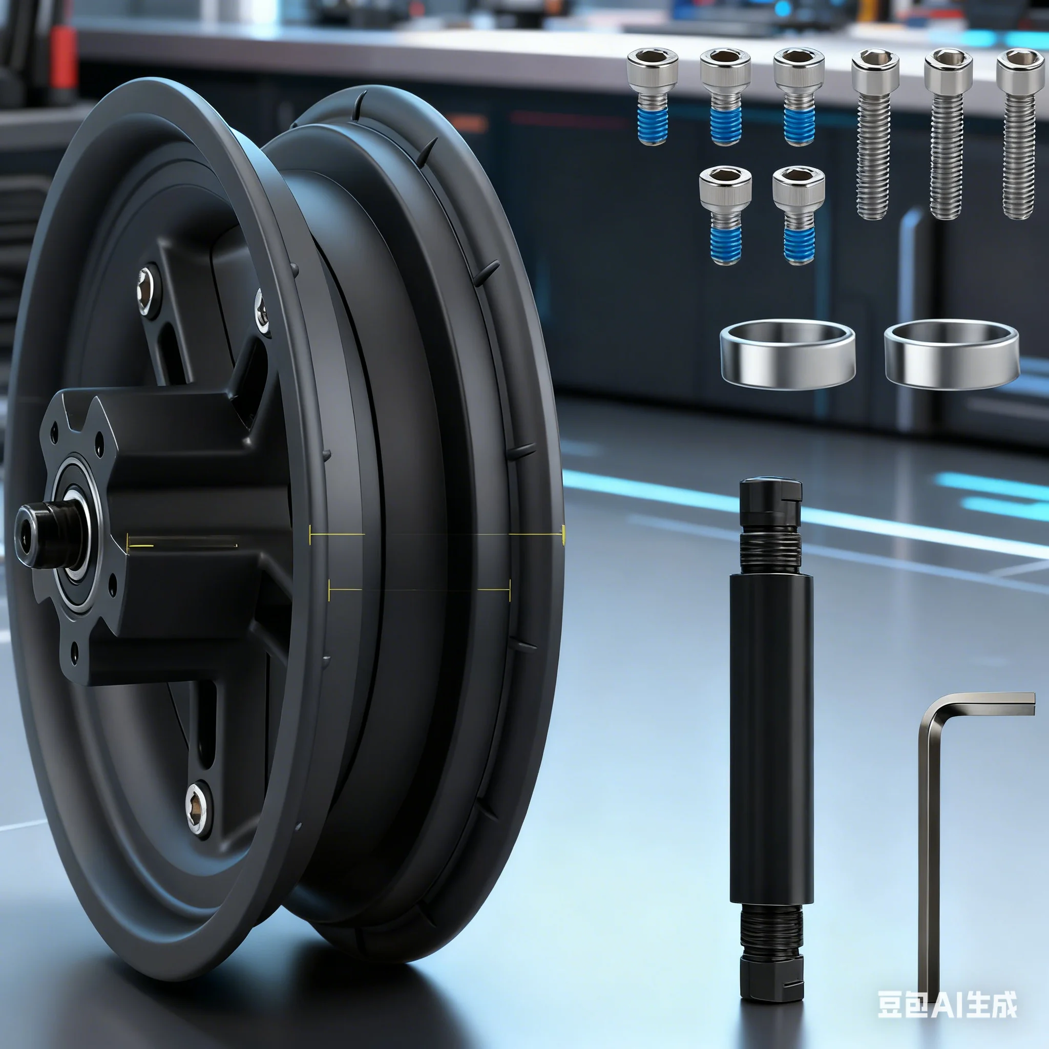 

Gray 8.5 Inch Electric Scooter Rear Wheel Hub For Compatible Scooter Models 1S E-scooter Back Wheel Hub Kickscooter Parts