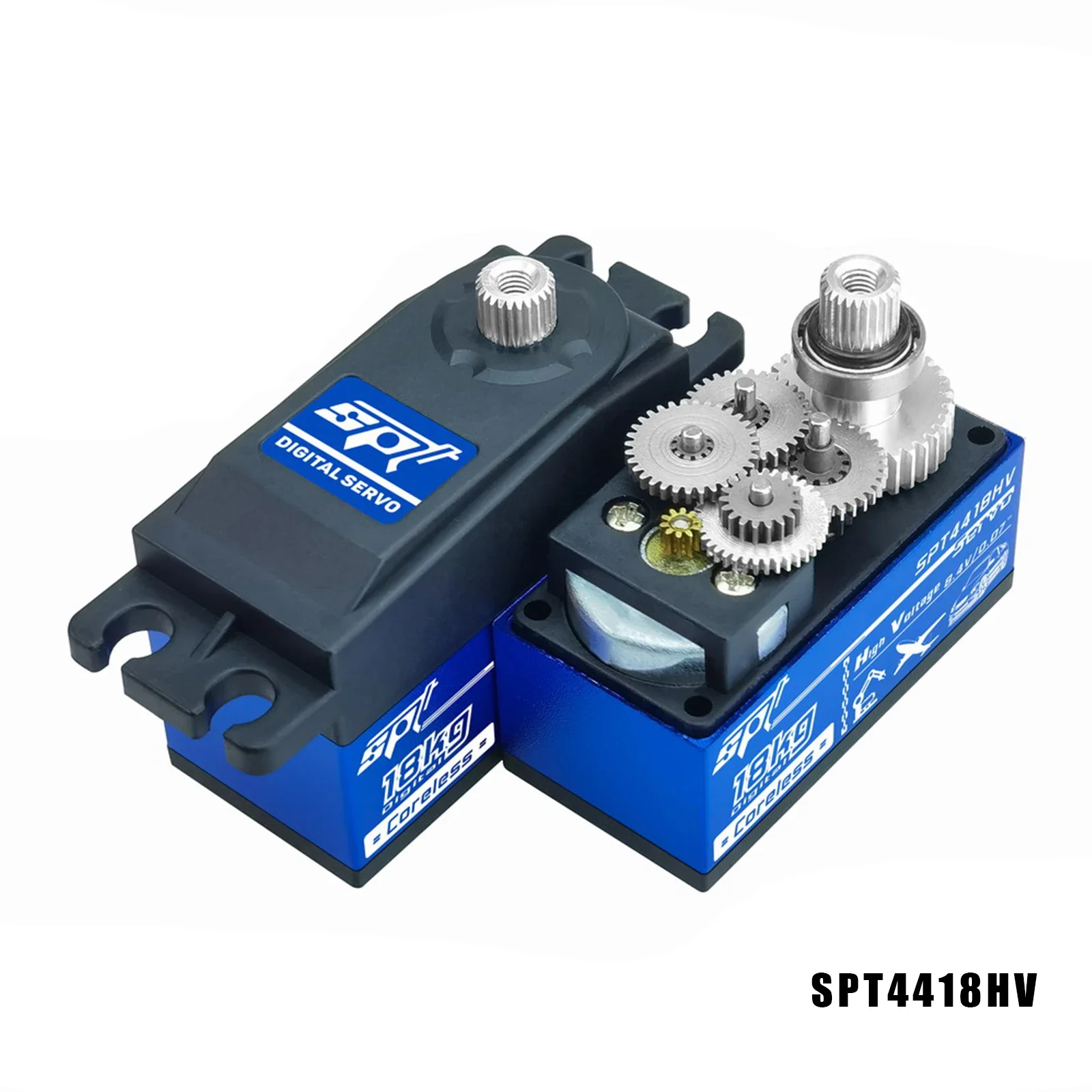 

SPT4418HV/18 кг сервопривод с высоким крутящим моментом, короткий корпус, 180 градусов, высокий крутящий момент, дрифт-автомобиль, самолет-робот для радиоуправляемого автомобиля BAJA, детали радиоуправляемого грузовика