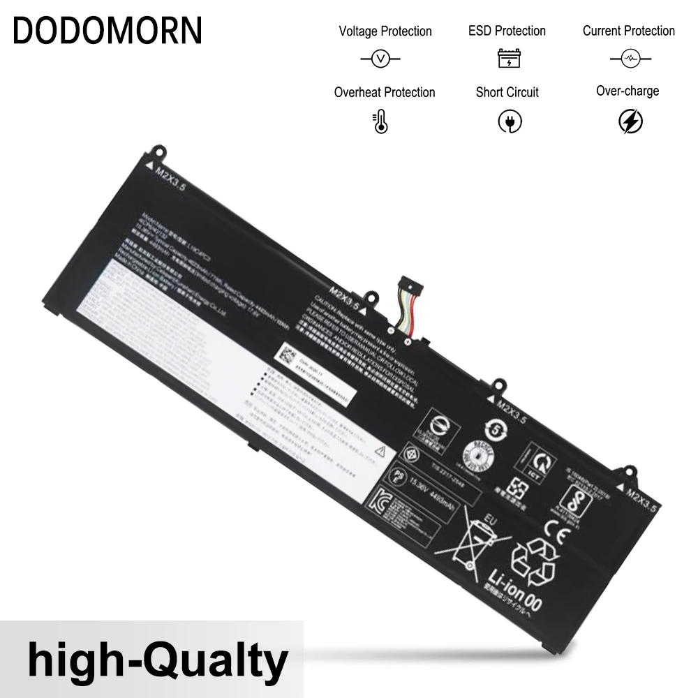 DODOMORN L19M4PC3 Laptop Battery For Lenovo Legion Y9000 R9000X Y9000X R7000P Y7000P S7-15IMH5 82BC S7-15ARH5 82HM L19C4PC3 71Wh