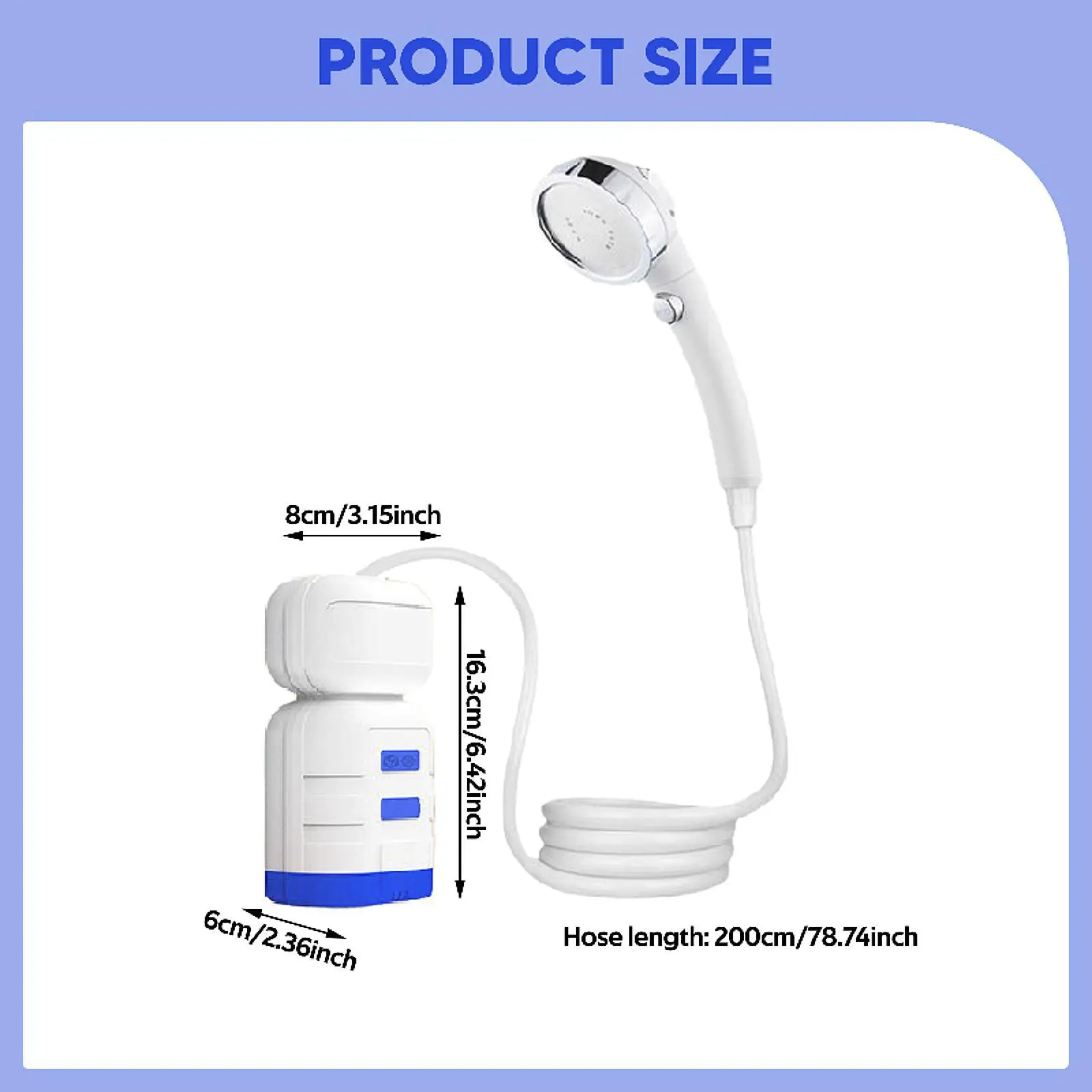 Portable Camping Shower Powerful Water Pumping Outdoor Camp Shower Pump for Traveling Bathing Dormitory Plant Watering RV