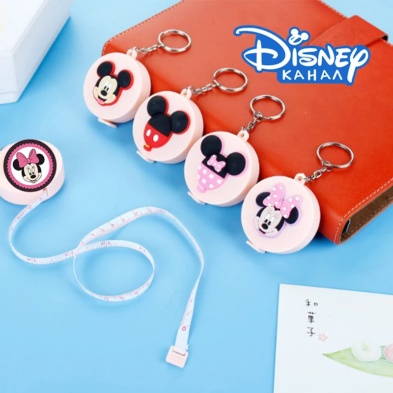 

Disney Mickey Mouse Mini Measuring Tape Cute Kid Stationery Cartoon Tape Measure Keychain Waist Chest Hip Measurement Soft Ruler
