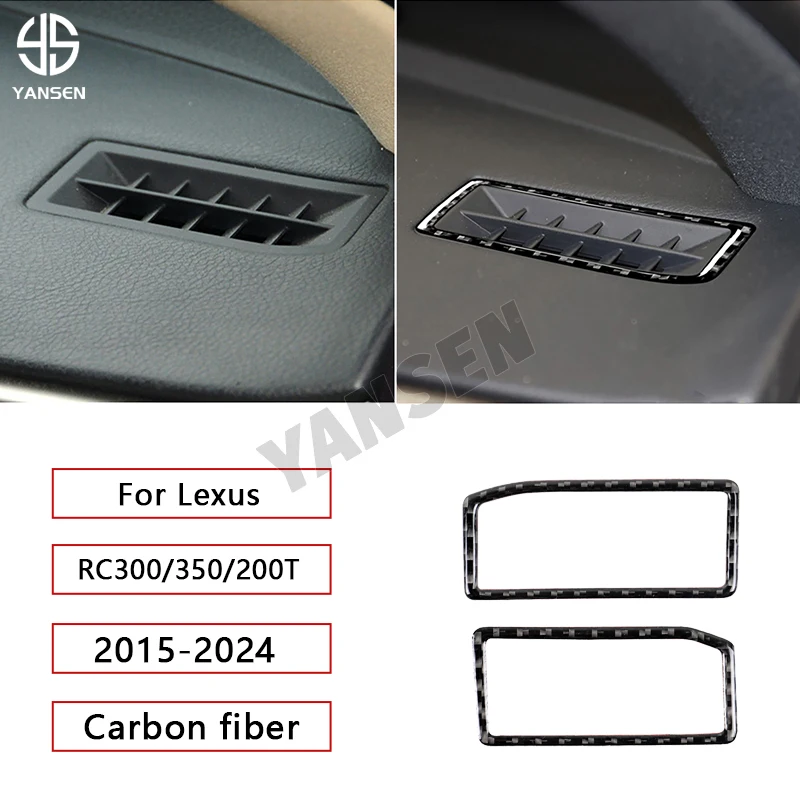 

Car Dashboard Air Outlet Cover Carbon Fiber Sticker For Lexus RC300 350 200T 2015-2024 Interior Auto Accessories