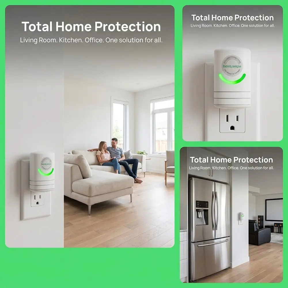 US/EU/UK Adapter Electricity Saving Box Power Save Stable Performance Electric Energy Saver Smart Saver Cost Reducing
